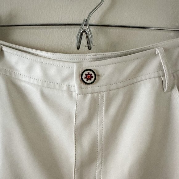 STAUD Eli Ivory White Vegan Leather Straight Leg Pants Size 16 - Picture 7 of 13